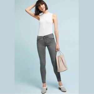 Anthropologie Pilcro Grey Mid Rise Skinny Jeans